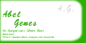 abel gemes business card